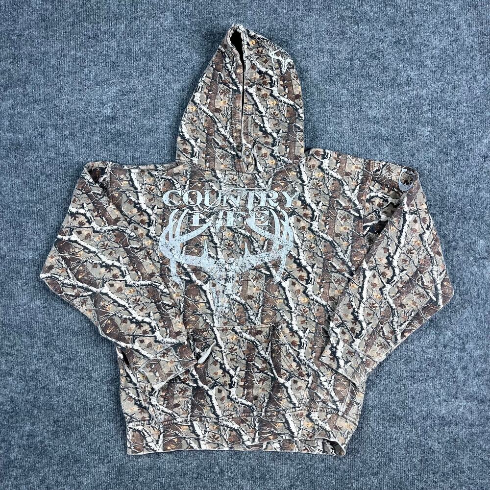 RedHead Hoodie Womens Medium Camo Country Life Deer Graphic Hunting Pullover‎
